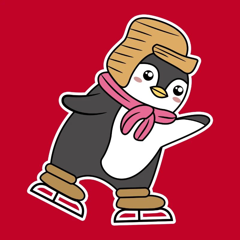 Süß Tier Pinguin Seevogel Antarktis Eislaufen Eis