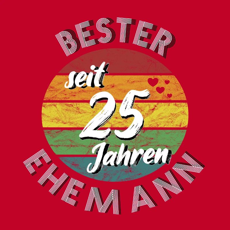 bester Ehemann seit 25 Jahren Silberhochzeit retro
