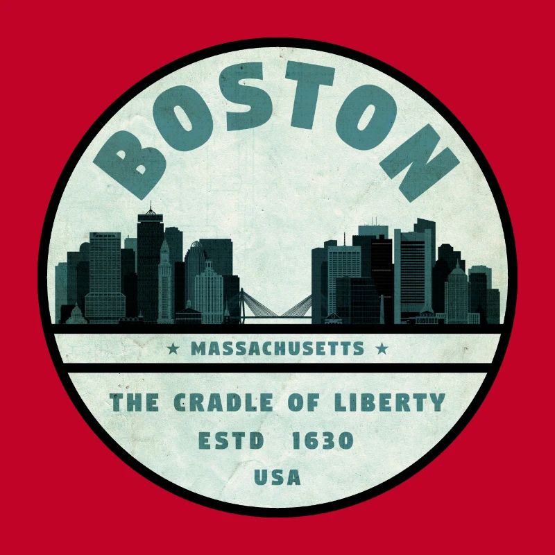 Boston Skyline Cradle Tee