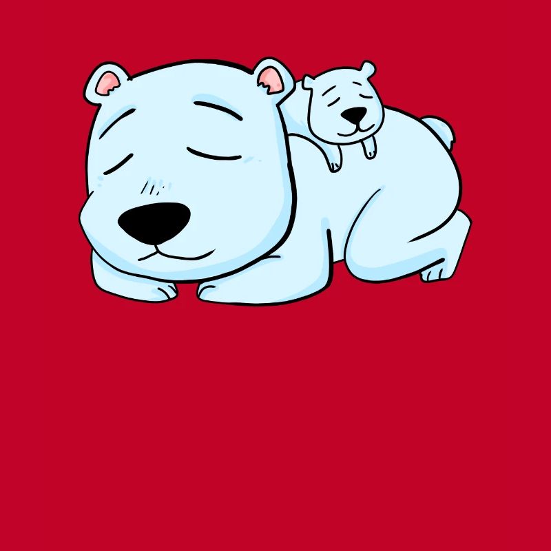 Eisbär mit Baby Eisbär