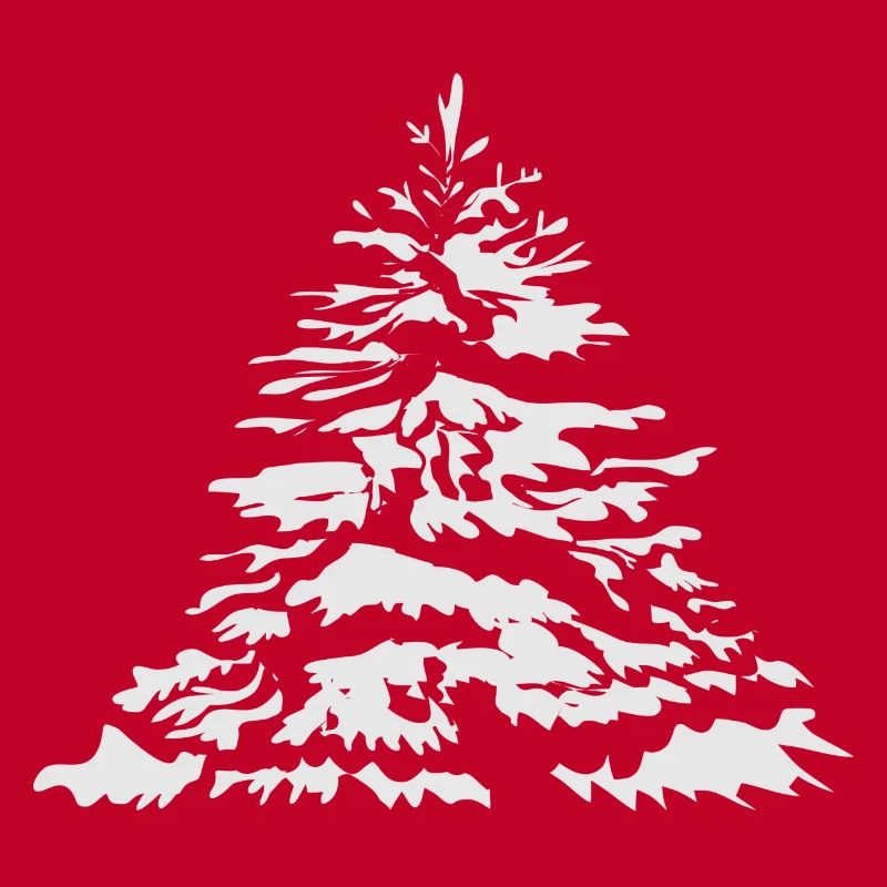 schneebedeckter Christbaum oder Tannenbaum