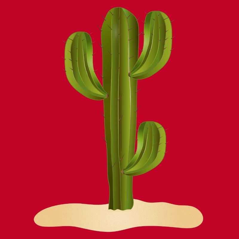 Grand cactus vert dans le désert dans le sable