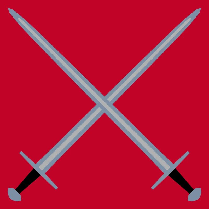 Crossed swords.