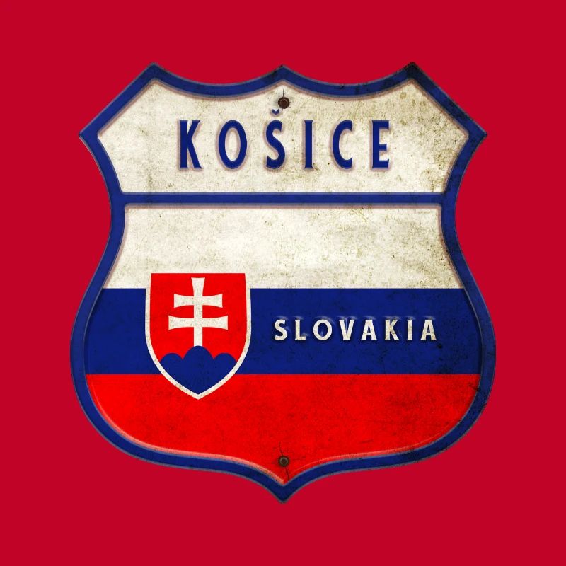 Design du drapeau de la Slovaquie à Košice