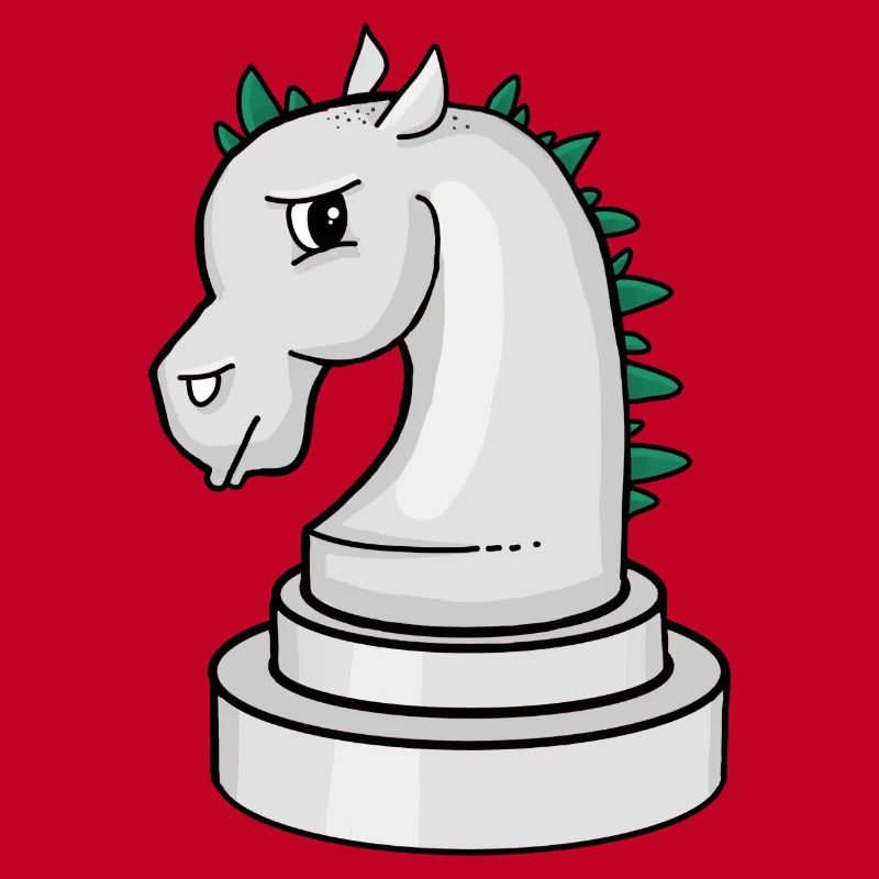 Pièce d’échecs : cheval d’échecs punk agacé