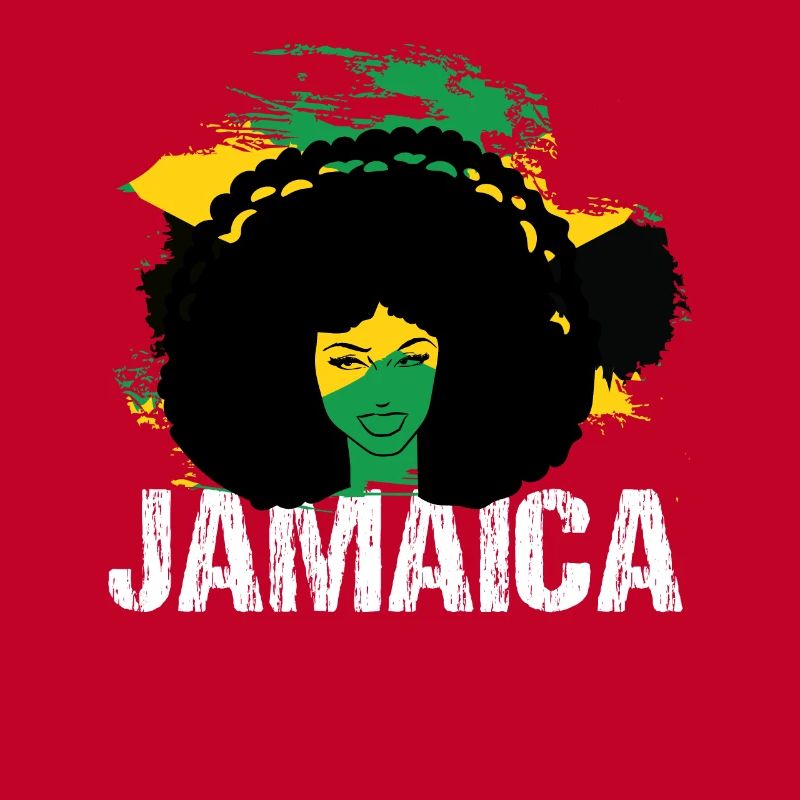 Collage des couleurs du drapeau de la Jamaica Afro Diva