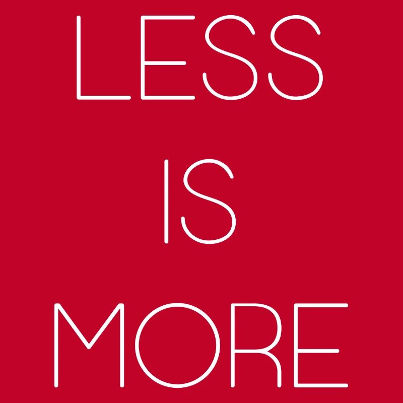 Moins, c’est plus