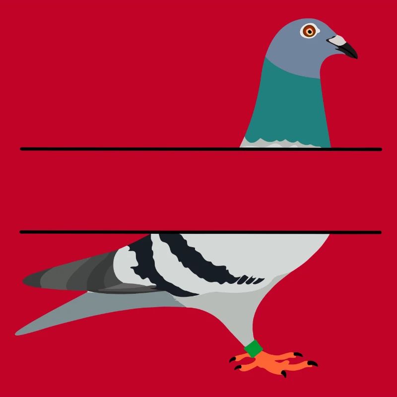 Pigeon with blank text bar between them to create your own name