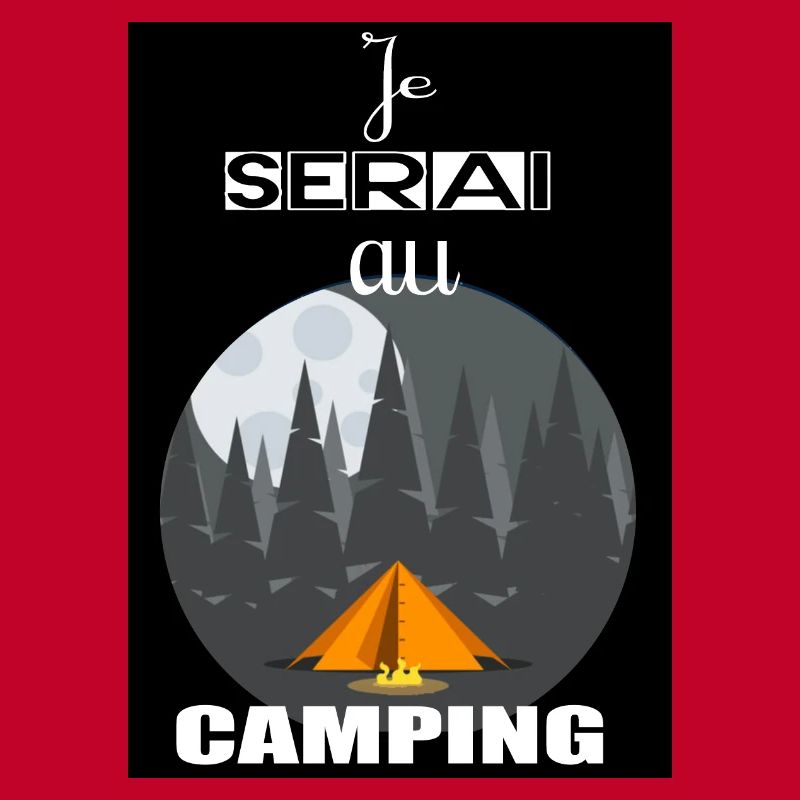 Night camping in the forest