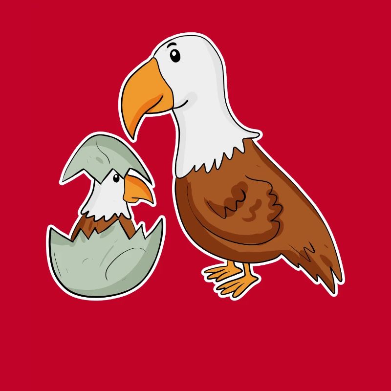 Famille Eagle - Aigle avec bébé - Eagle Motif