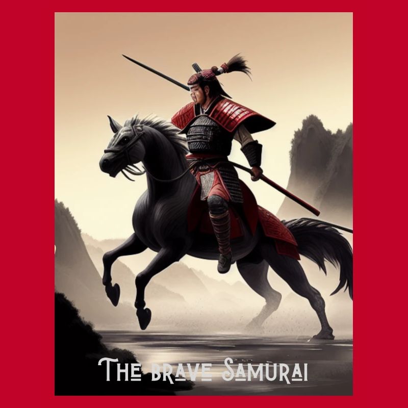 Der tapfere Samurai The brave Samurai on horse