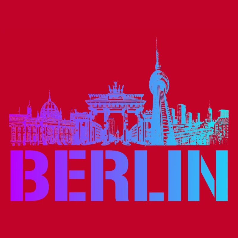 Ligne d’horizon de Berlin avec point de repère de Berlin