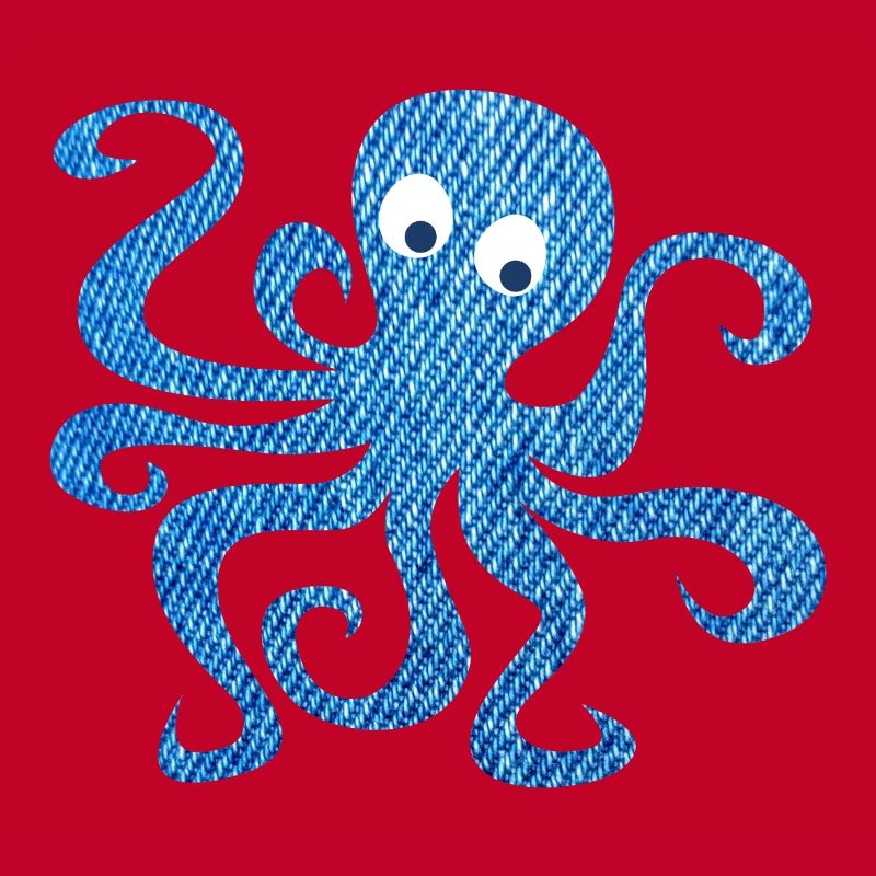 Octopus Octopus Jeans Pattern Enfants Mer Océan