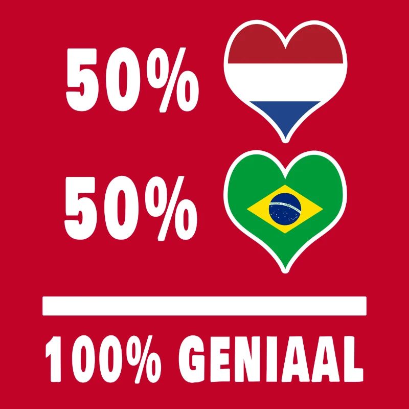 Brésil et Pays-Bas 100% Genius Flag