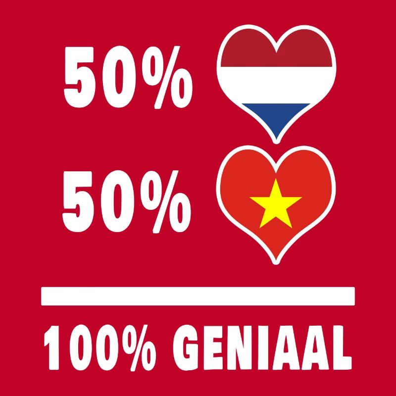 Vietnam et Pays-Bas 100% Genius flag
