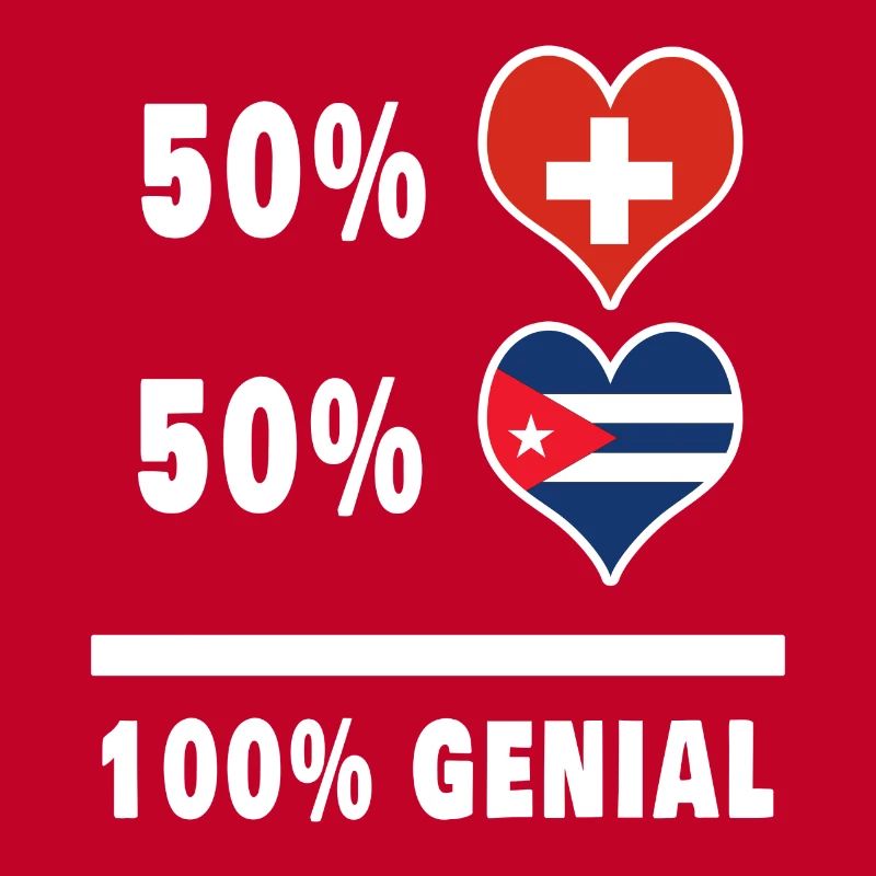 Cuba et Suisse 100% Drapeau Génial