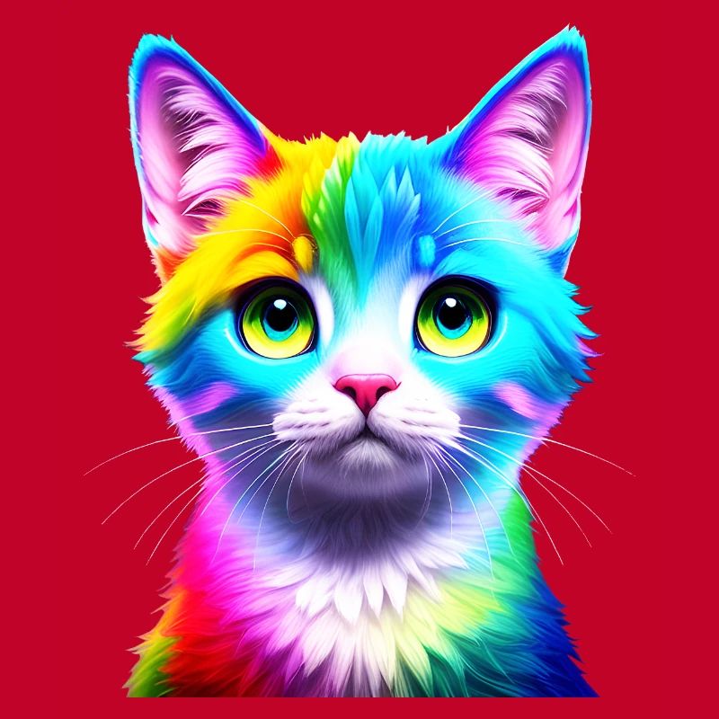 Chat arc-en-ciel