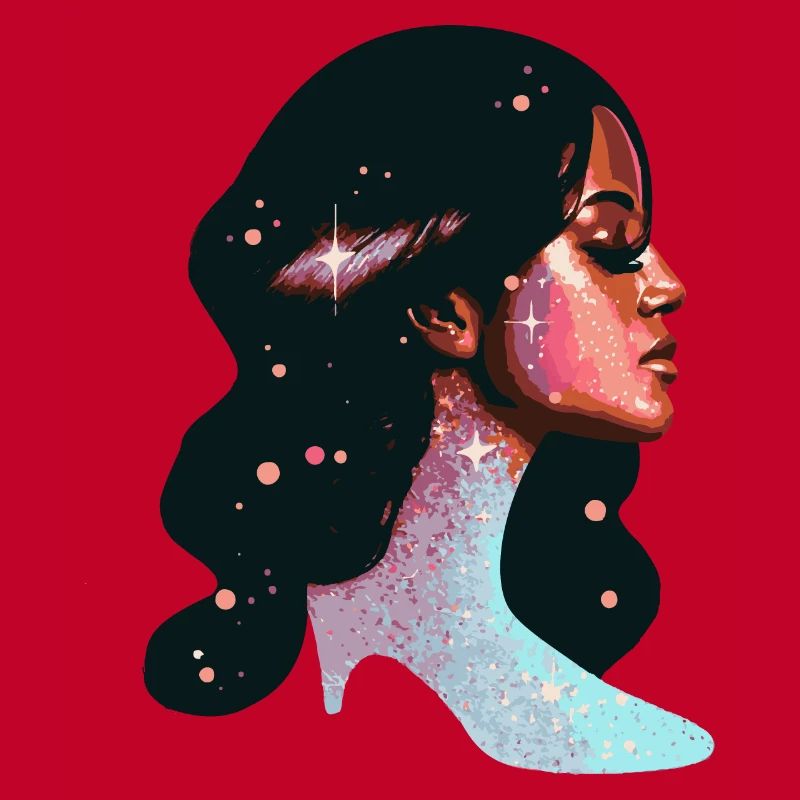 Kosmischer Träumer Portrait Design
