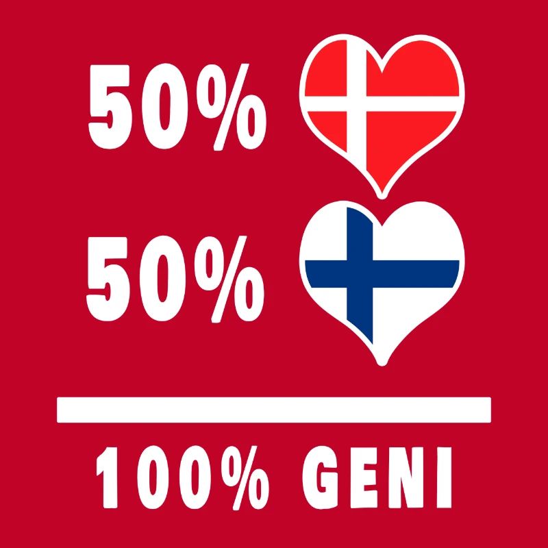 Finlande et Danemark 100% drapeau de génie