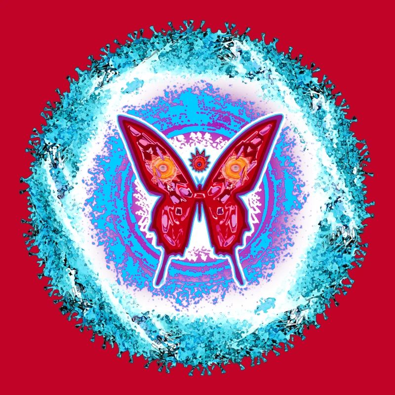 Leuchtender Schmetterling mit geistigem Muster