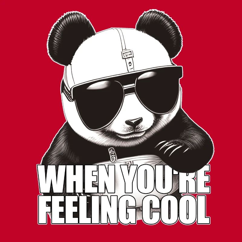Cool panda feeling good