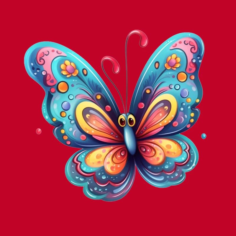 Papillon coloré avec motif dégradé