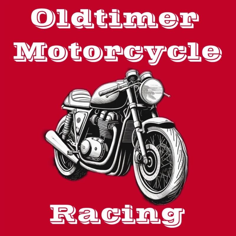 Oldtimer Motorcycle Racing white