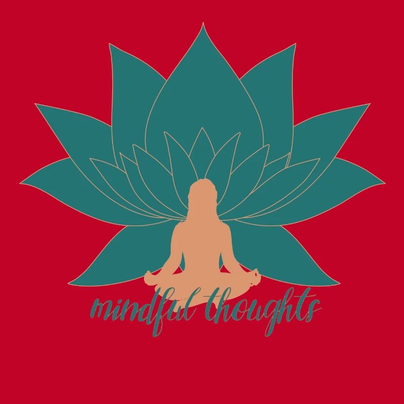 Mindful Thoughts Lotus Yoga Design