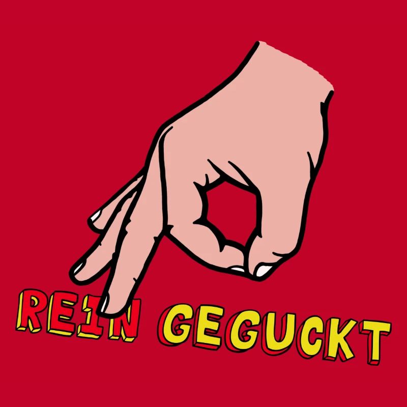 Comic Hand Index Finger with Retro Text