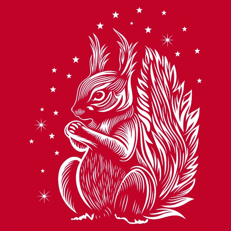 Squirrel with stars