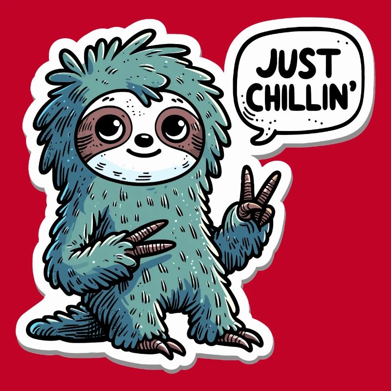 Just Chillin Sloth Sticker