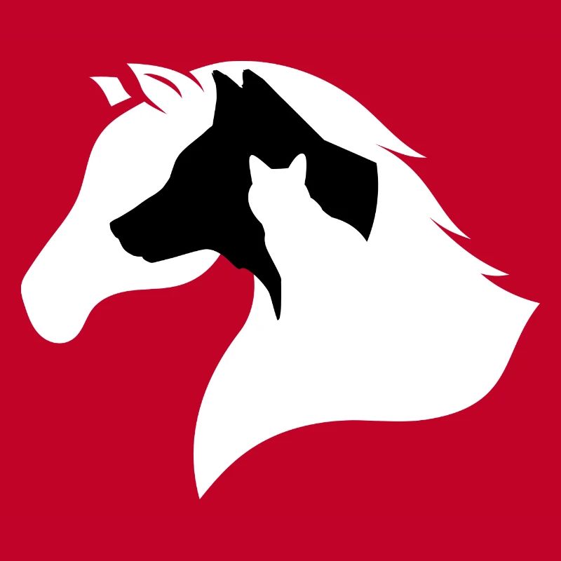 Pferd, Hund, Katze-Silhouette