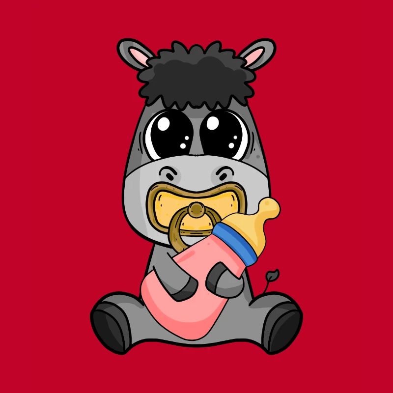 Motif de bébé âne
