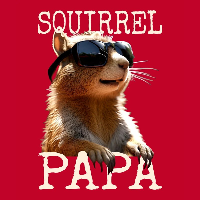 Squirrel Papa Eichhörnchen Daddy Vatertag Dad Paps