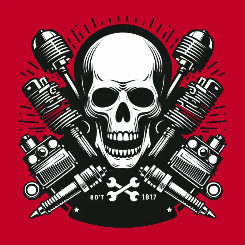 Biker Skull Design 3