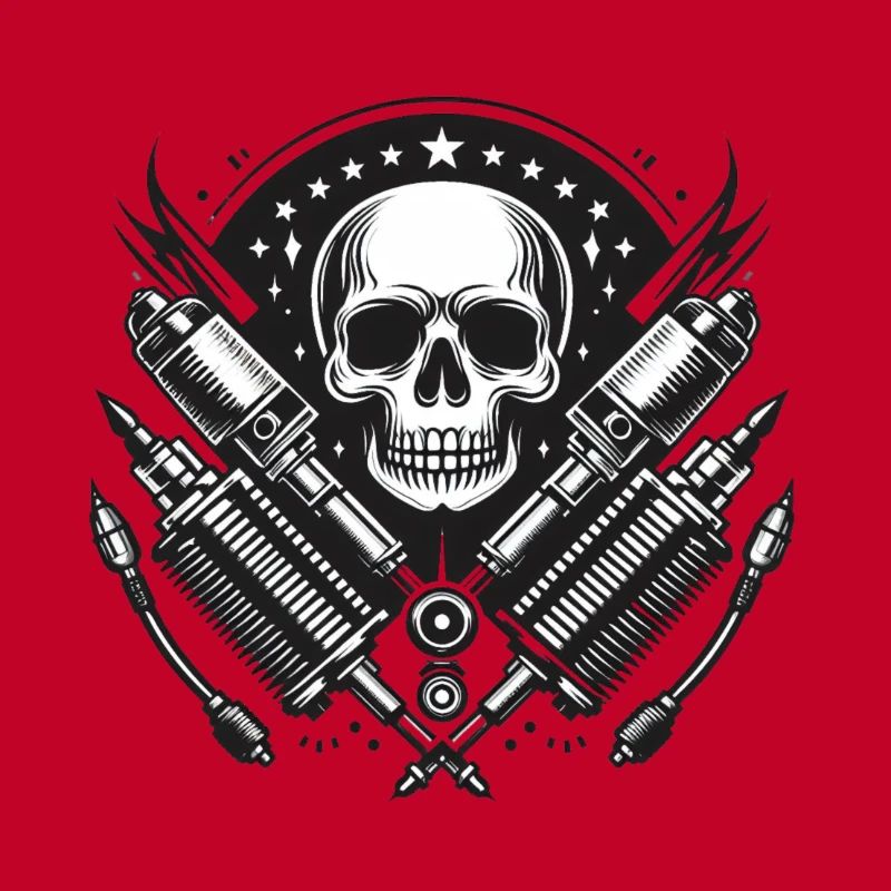 Biker Skull Design 1