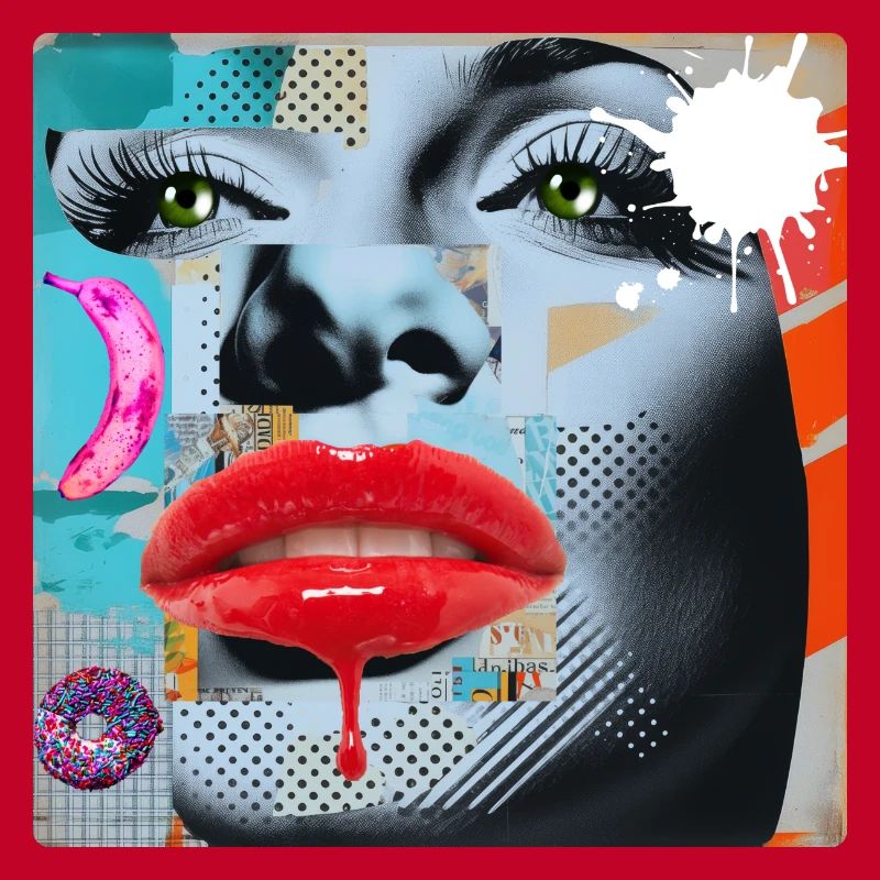 Collage coloré Pop Art