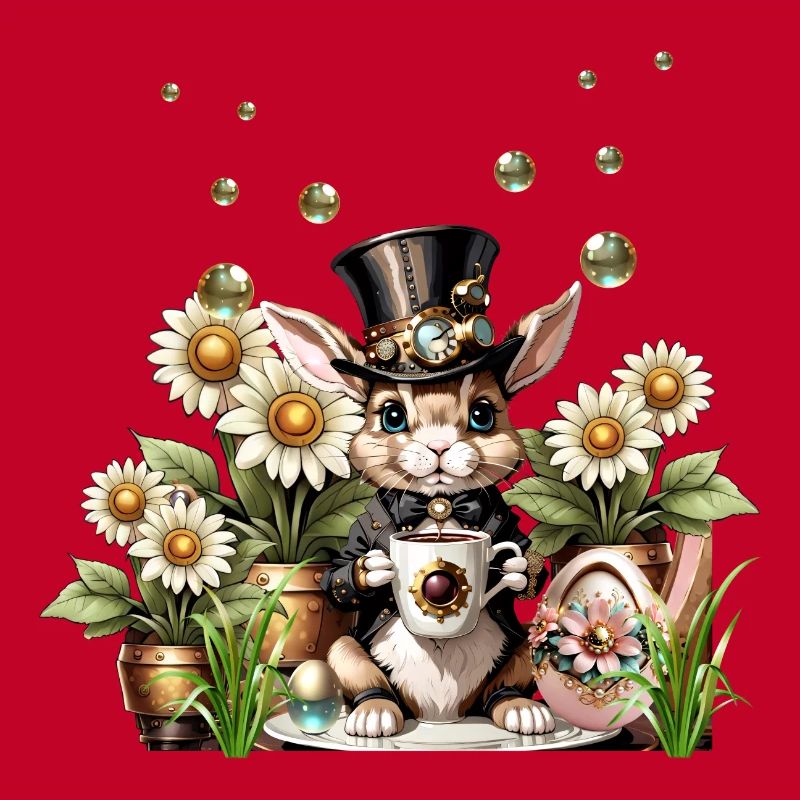 Ce mignon lapin de Pâques Steampunk est là