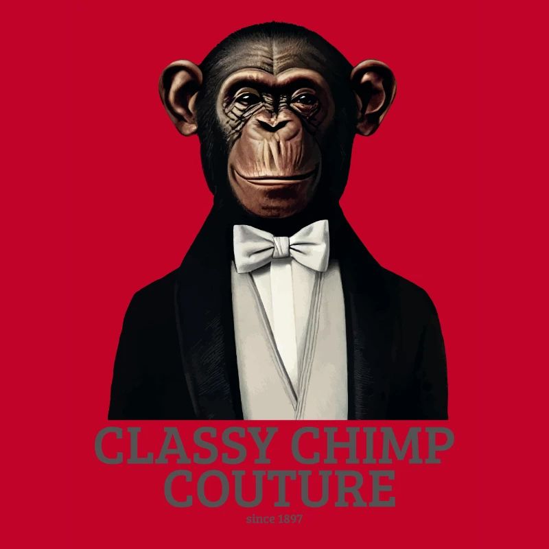 Classy Chimp Couture | Elegant Monkey in Tuxedo