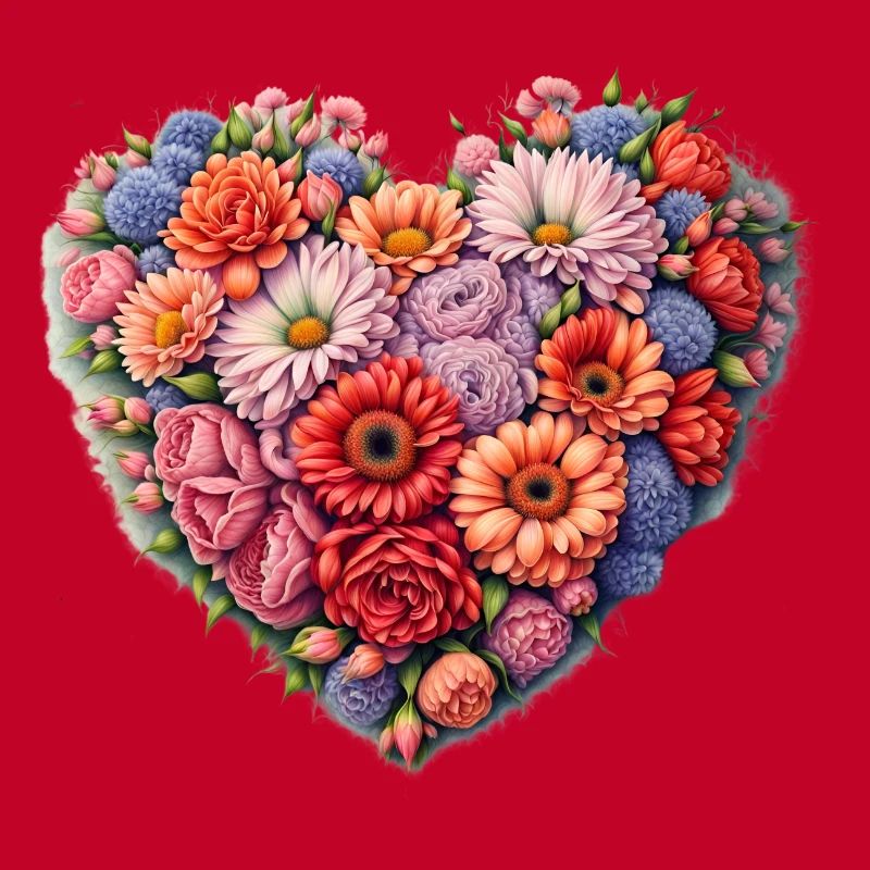 Palette de couleurs de coeur de fleur