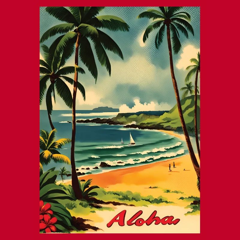 Aloha Strandlandschaft Retro