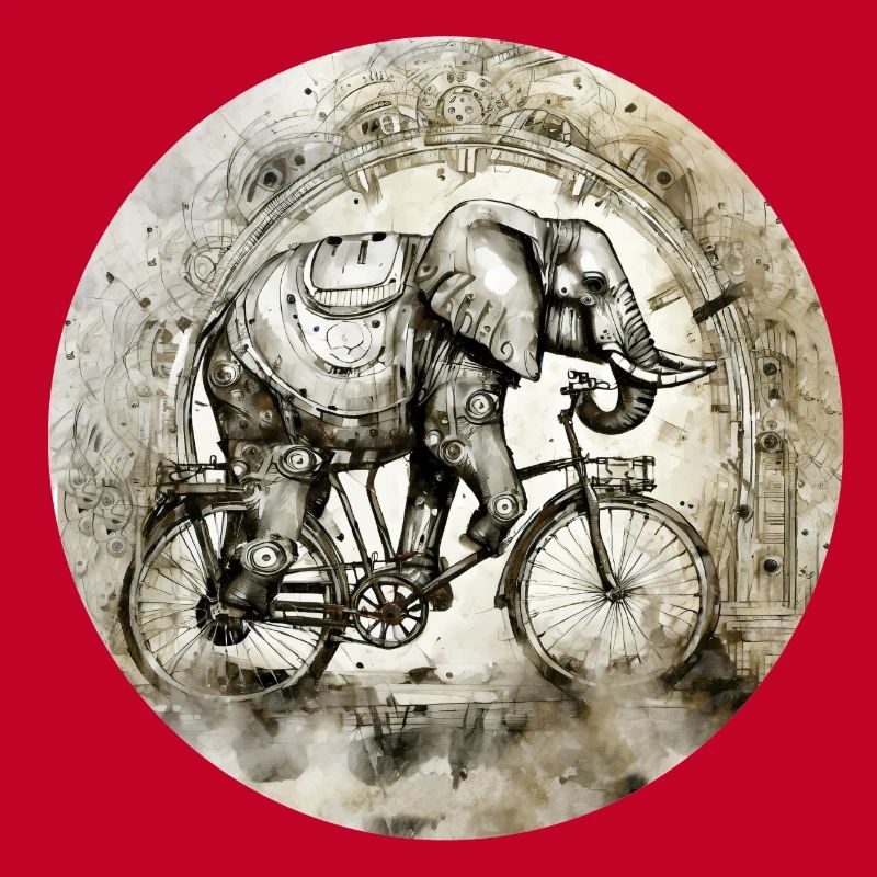 Éléphant indien sur la roue