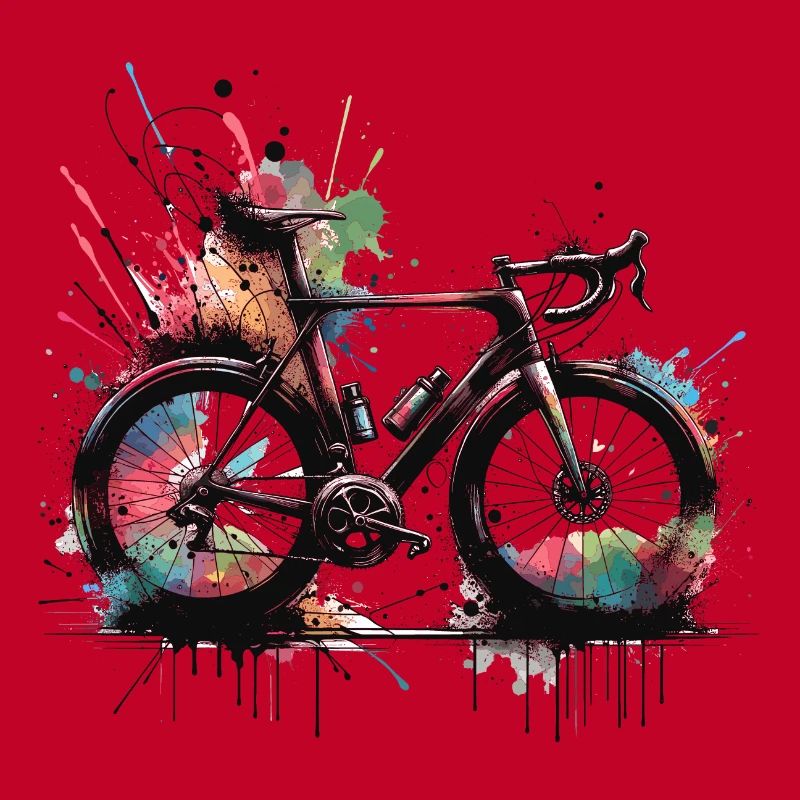 Fahrrad Sprayfarben Splash