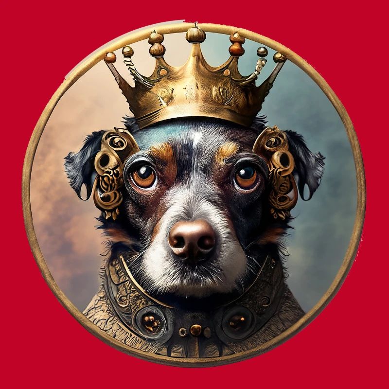 Königlicher Hund mit Krone