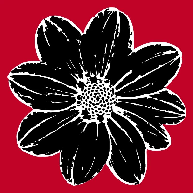 Fleur, Noir, Fleurs, Noir, Fleur
