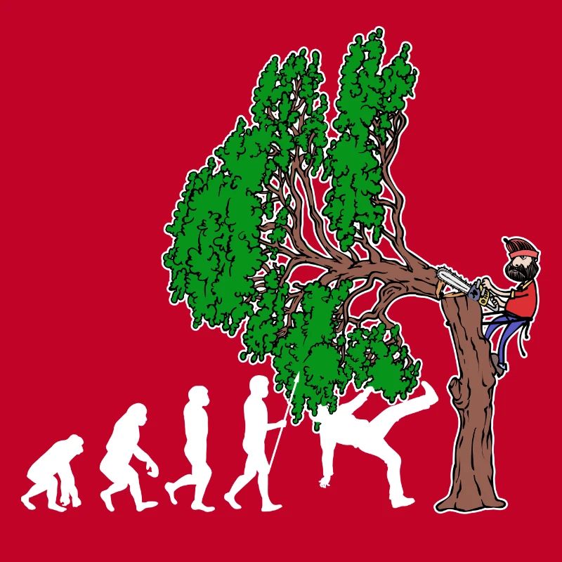 Tree Evolution Woodwork Lumberjack Tree Cutter