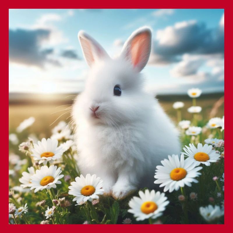Adorable White Bunny