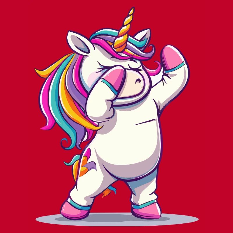 Regenbogen Dab Einhorn