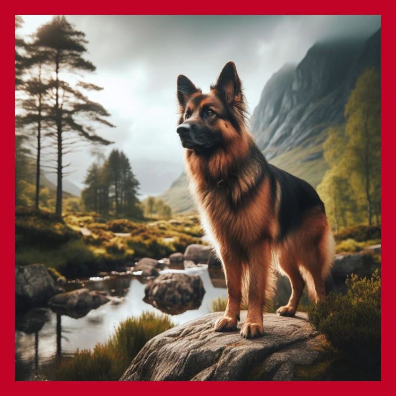 Deutscher Schäferhund Kunst