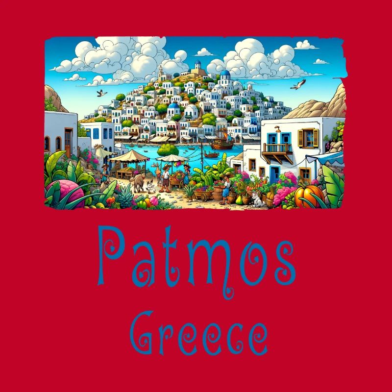 Patmos, Grèce, île de vacances, plage